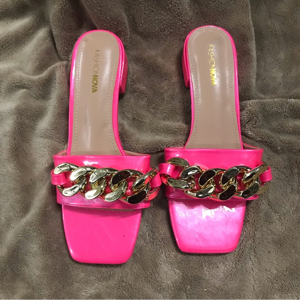 Fashionova SZ 9 Womens Sandals Pink/Gold